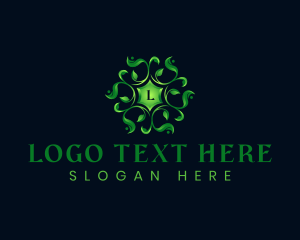 Ornamental Leaves Nature Logo