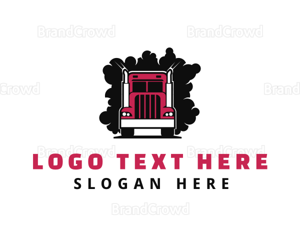 Delivery Truck Smoke Logo