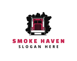 Delivery Truck Smoke logo design