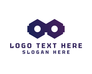 Hexagonal - VR Technology Goggles logo design