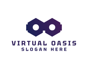 VR Technology Goggles logo design