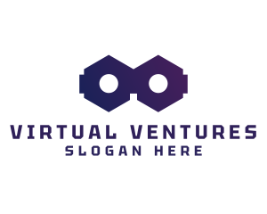 VR Technology Goggles logo design