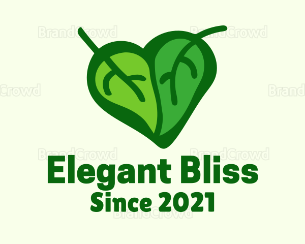 Green Leaf Heart Logo