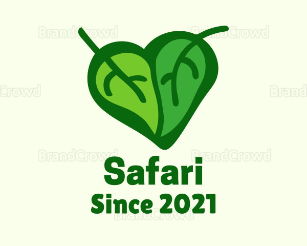 Green Leaf Heart Logo