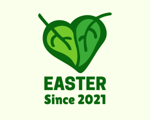 Natural Product - Green Leaf Heart logo design