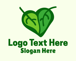 Green Leaf Heart Logo