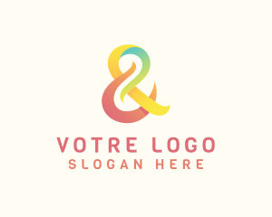 Lettering - Colorful Ampersand Company logo design