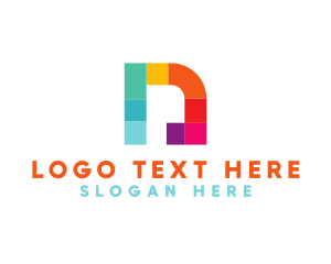 Digital Print - Multicolor Letter N logo design