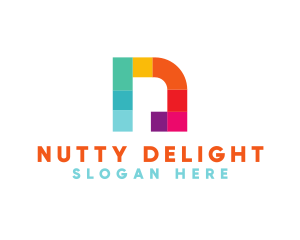 Multicolor Letter N logo design