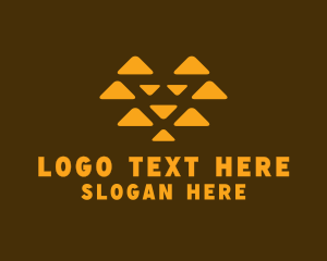 Triangle - Lion Triangle Mane logo design