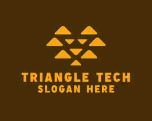 Triangle - Lion Triangle Mane logo design