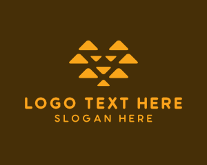 Triangle - Lion Triangle Mane logo design