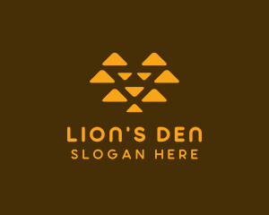 Lion Triangle Mane logo design