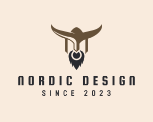 Scandinavia - Viking Bull Warrior logo design