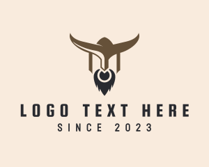 Mongolian - Viking Bull Warrior logo design