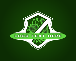 Sanitation - Protection Shield Virus logo design
