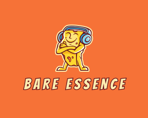 Cheese Music Earphones logo design