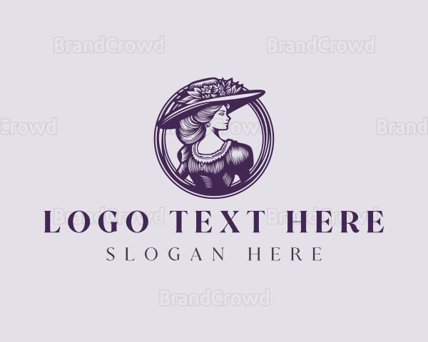 Victorian Lady Fashion Logo