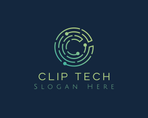 Tech Cyber Circuit logo design