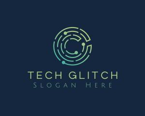 Tech Cyber Circuit logo design