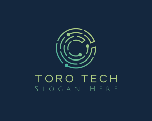 Tech Electronics Circuit logo design