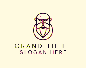 Villain - Glitch Old Man logo design