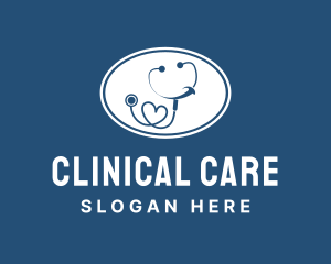 Physician Medical Stethoscope logo design