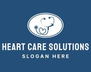 Physician Medical Stethoscope logo design