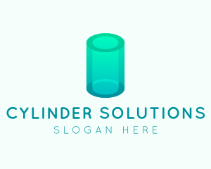 Cylinder - 3D Cylinder Technology logo design