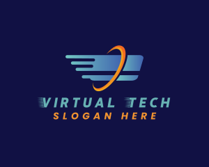 Virtual - Fast Credit Card  Bank logo design