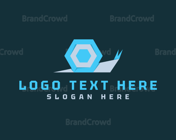 Snail Hexagon Shell Logo