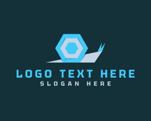 Shell - Snail Hexagon Shell logo design