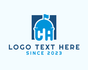 Landmark - Letter CA Dome logo design