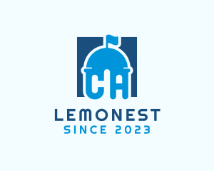 Landmark - Letter CA Dome logo design