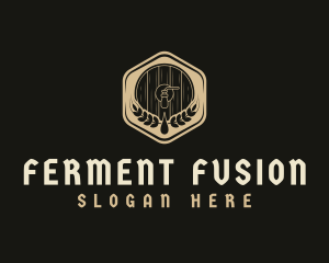 Hexagon Beer Malt Barrel logo design