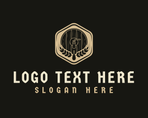 Hexagon Beer Malt Barrel Logo