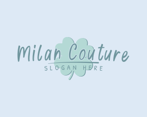 Green Feminine Clover logo design