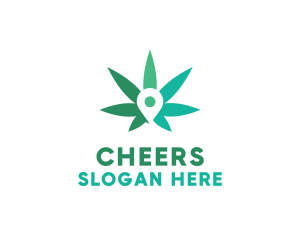Cannabis Location Pin Logo