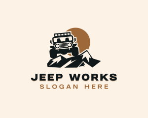 Jeep Mountain Adventure logo design