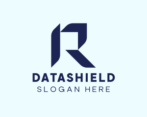 Data - Tech App Letter R logo design
