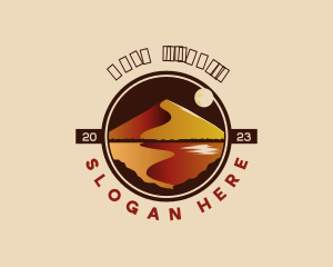 Campsite - Mountain Sea Travel logo design