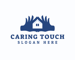 Caregiving - Hands House Real Estate logo design