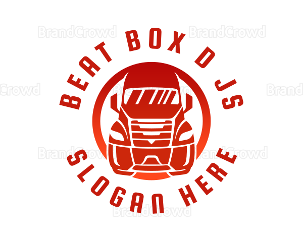 Red Trailer Truck Logo