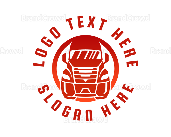 Red Trailer Truck Logo