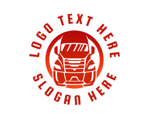 Red Trailer Truck Logo