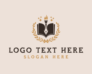 Prize - Book Torch Pen logo design