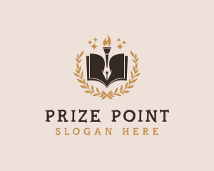 Prize - Book Torch Pen logo design