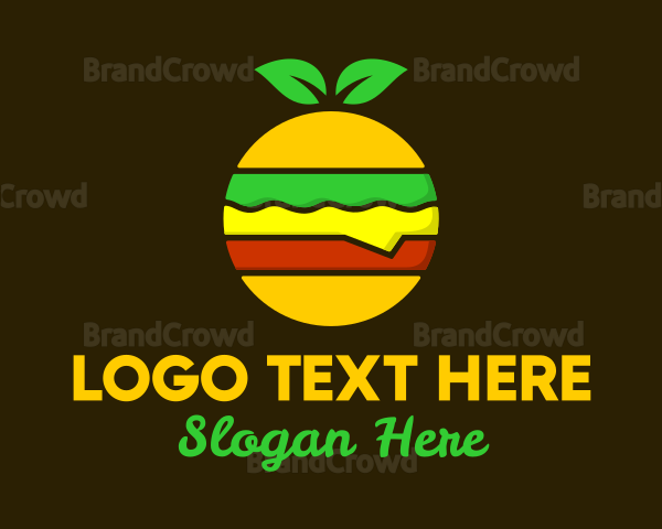 Colorful Organic Hamburger Logo