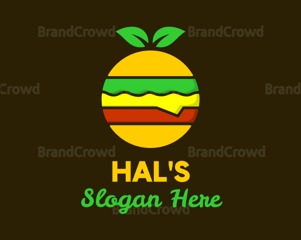 Colorful Organic Hamburger Logo