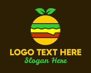 Burger Restaurant - Colorful Organic Hamburger logo design